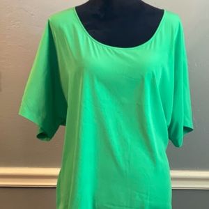 Green short sleeve blouse